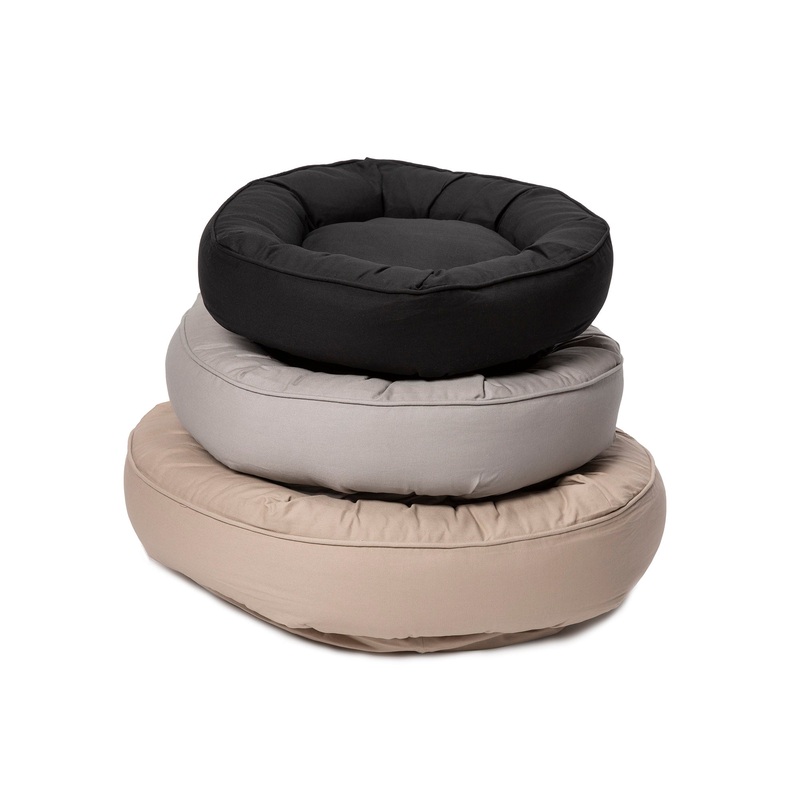 Canine Styles - Cotton Canvas - Monochromatic Nesting with self colored piping - Black Gray Tan