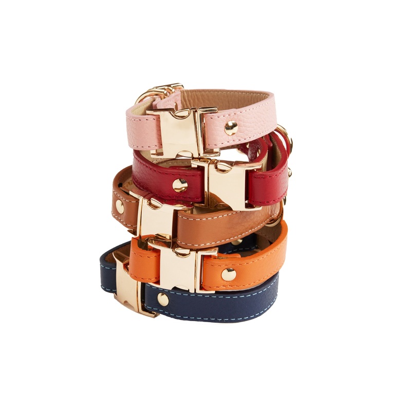 Canine Styles Fine Leather Buckle Collar - 5 Color Options