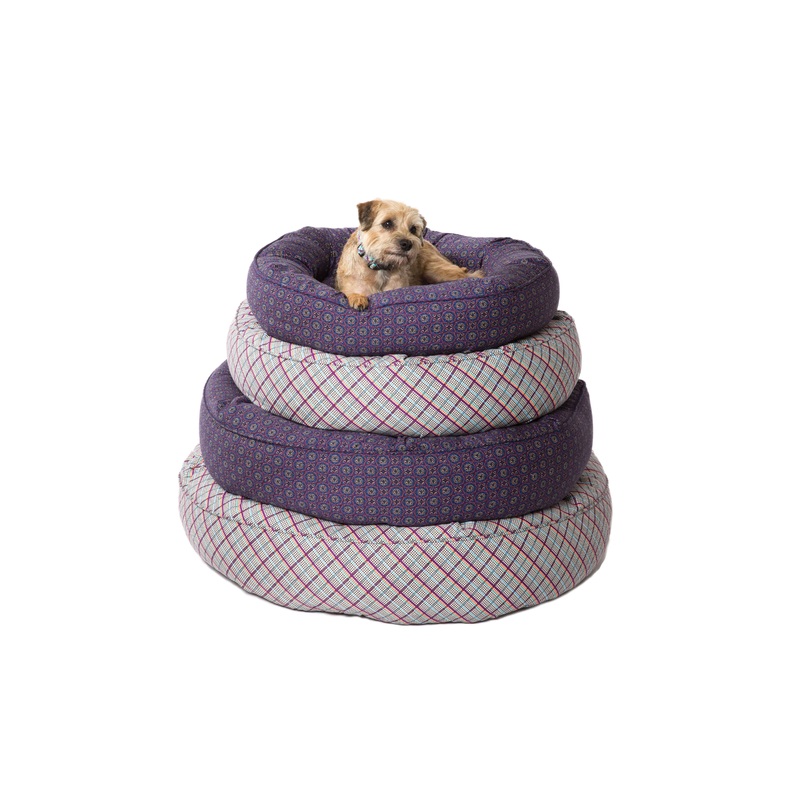 Canine Styles - San Marco Purple - Milano Plaid - 2 Color Options - Dog Beds