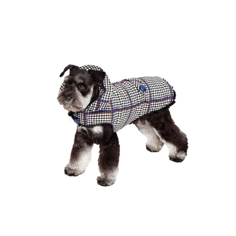 Couture Wool Coat - Blue, Brown & Black Plaid