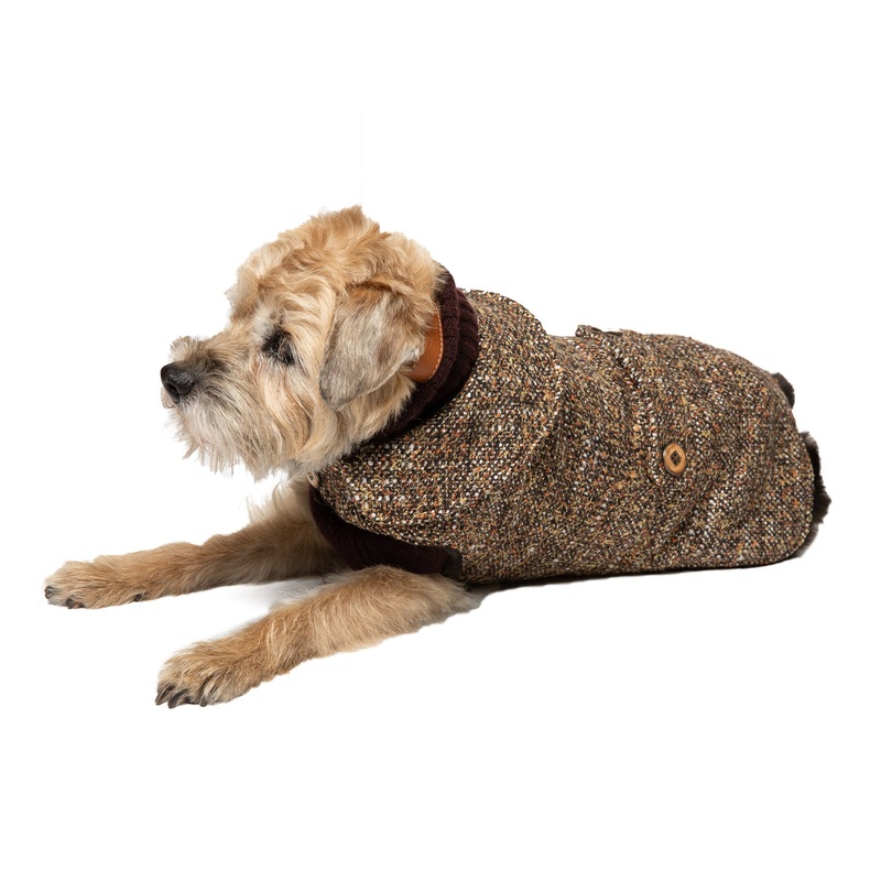 Couture Wool - Dog Coat - Brown Wool Tweed