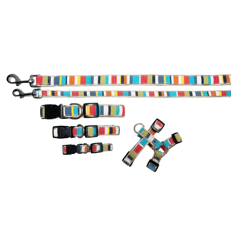 Designer Collection - Collar, Harness, & Lead - Reef Stripe