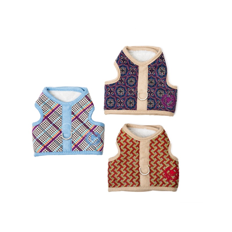 Designer Collection - Dog Harness Vest- Sherpa LINED Body - Lead Additional -3 Color Options