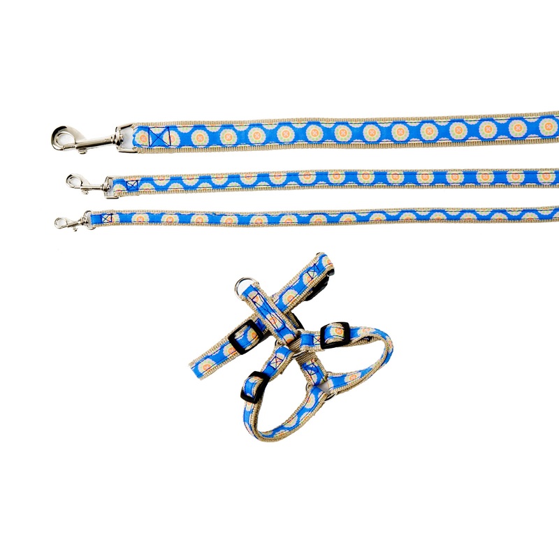 Designer Collection - Dog Harnesses & Leads - Blue Follard