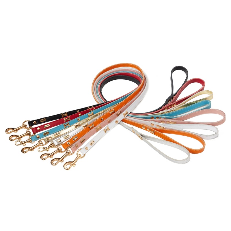 "H" Dog Leads - Leather Lead - 10 Color Options