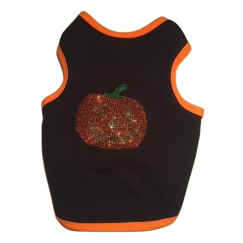 Halloween - Dog Crystal Shirt - Skull or Pumpkin - 2 Options