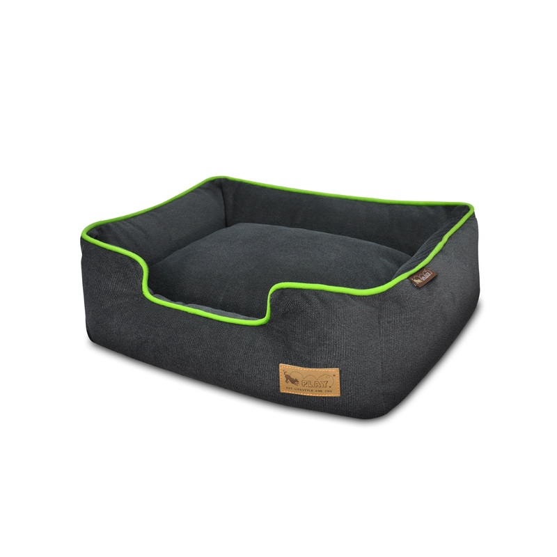Lounger - Dog Bed - Soft Plush Fabric - Brown Plush or Navy Plush - 2 Color Options