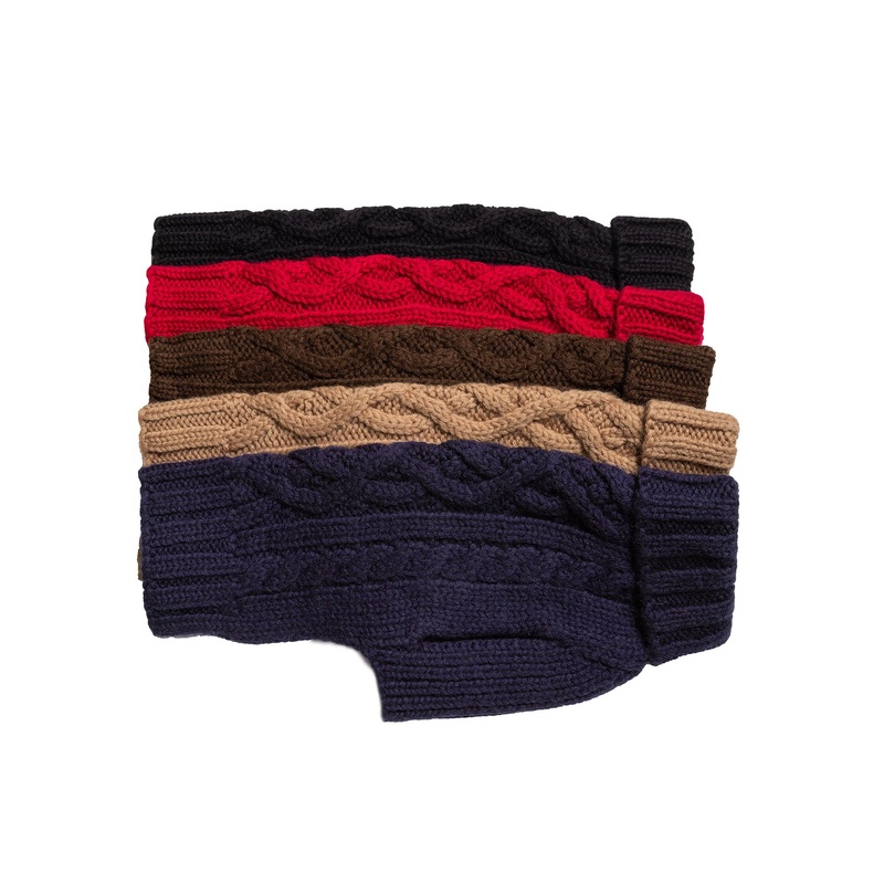 Nantucket - Hand Knitted - Wool Dog Sweater - 5 Color Options