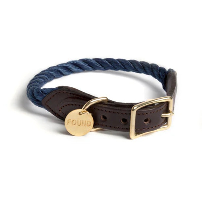 Rope Collar - Dog Collar - Blue, Natural, Orange Rope Collars