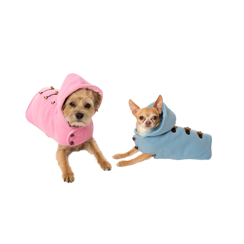 Toggle Hooded, Pink, Blue Coat