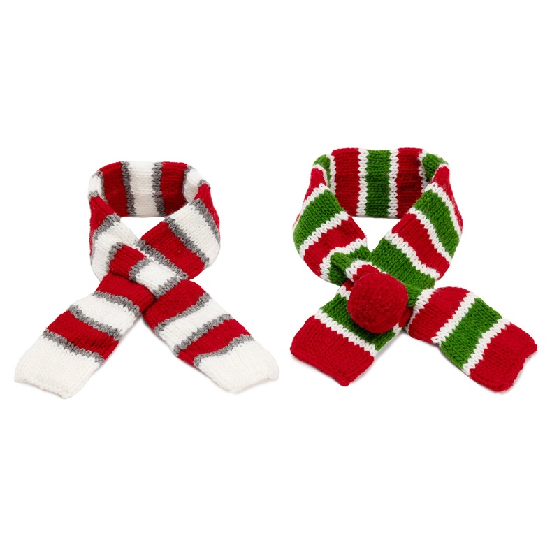 Christmas - Holiday Hand Knitted Scarf - 2 Color Options