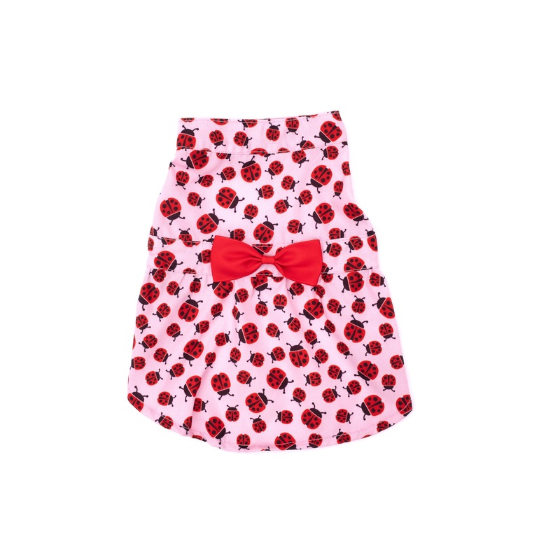 Dog Dress - Lady Bug Pink Dress