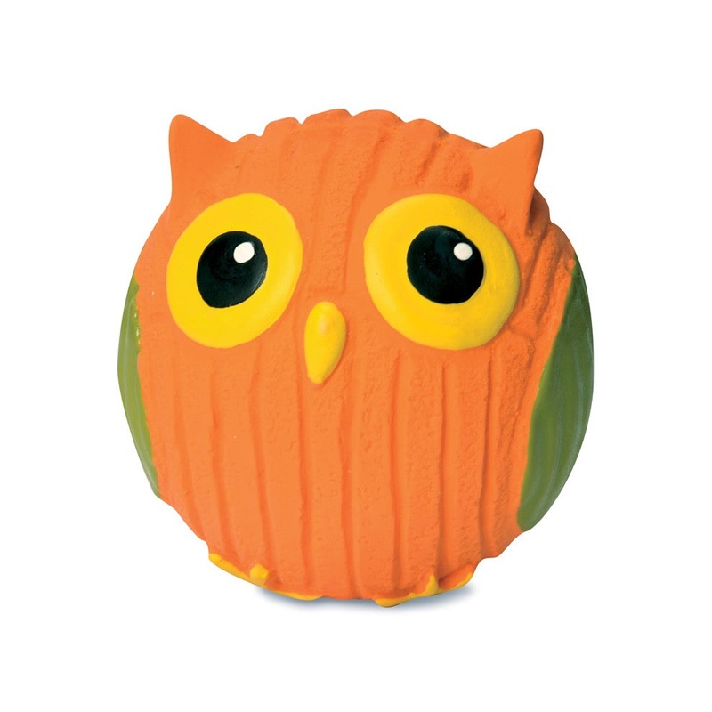Dog Toy - Latex Toy - Ruff Tex Orange Owl - Dog Toy