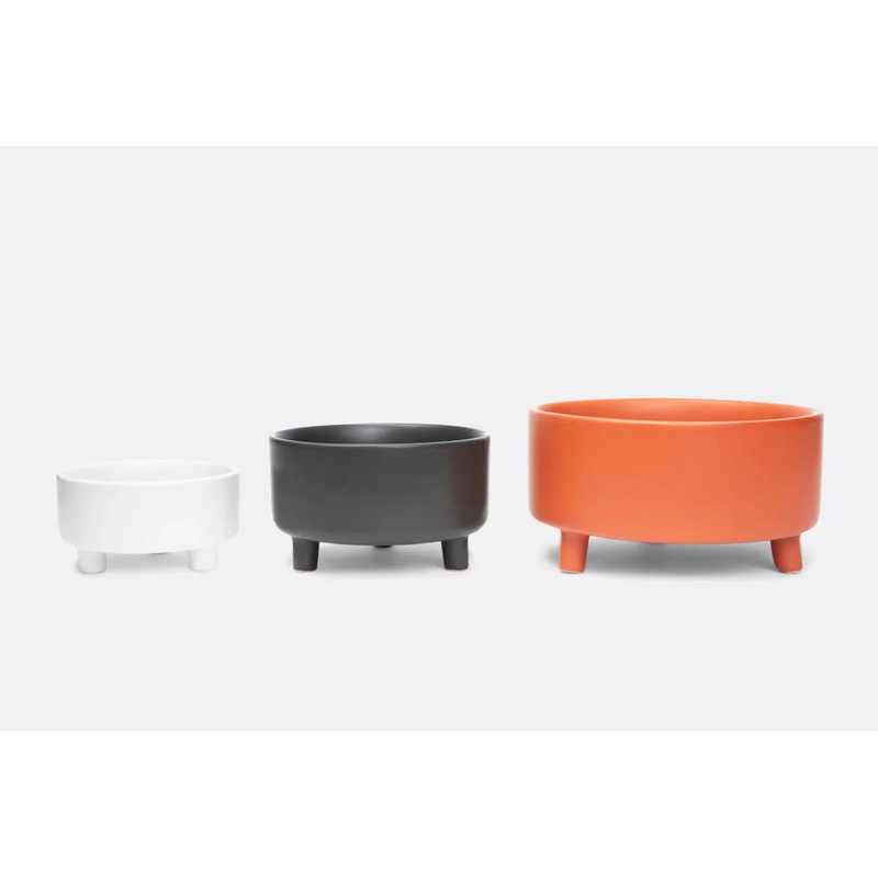 Footed Ceramic Dog Bowls - 2 Sizes