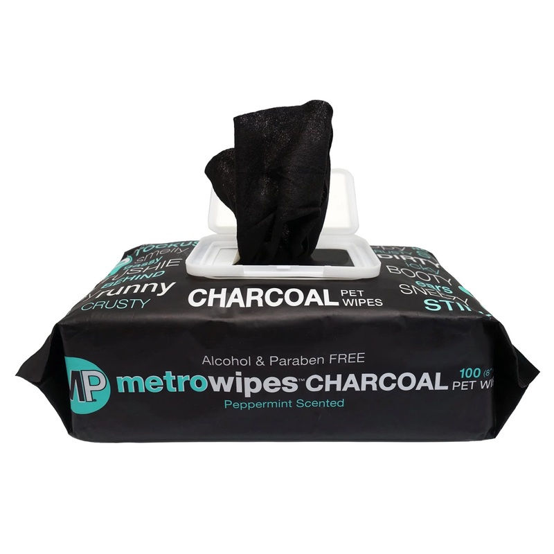 Grooming Wipes - Metro Charcoal Peppermint 100ct