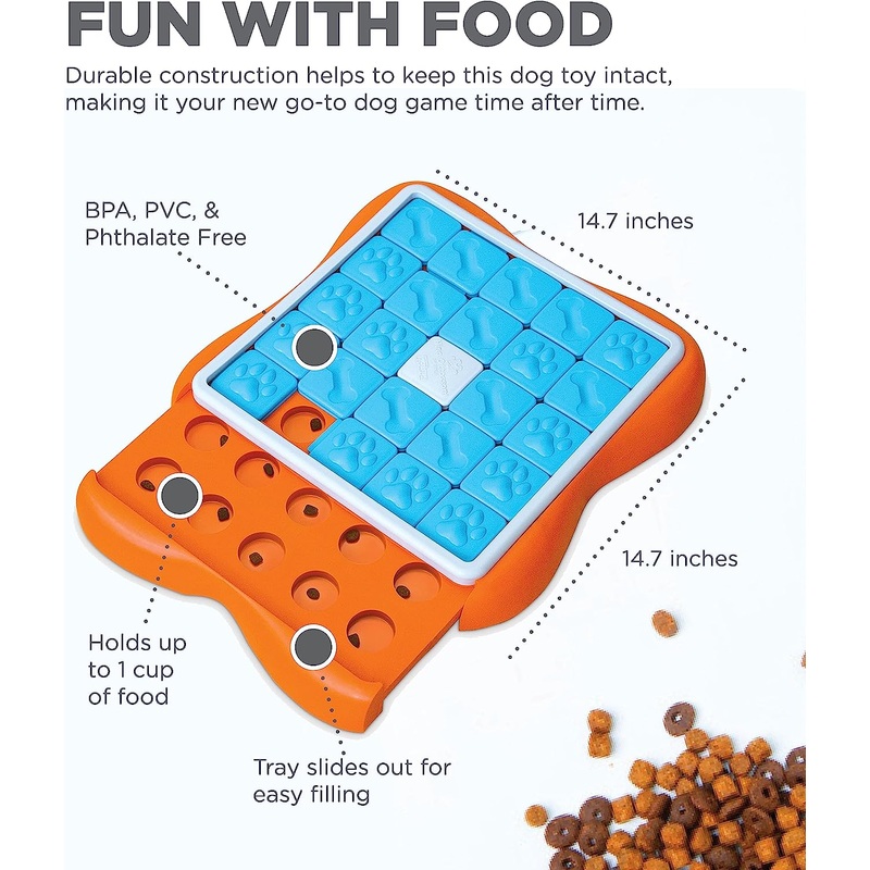 Interactive Toy - Challenge Slider Interactive Treat Puzzle - Dog Toy - Dog Puzzle