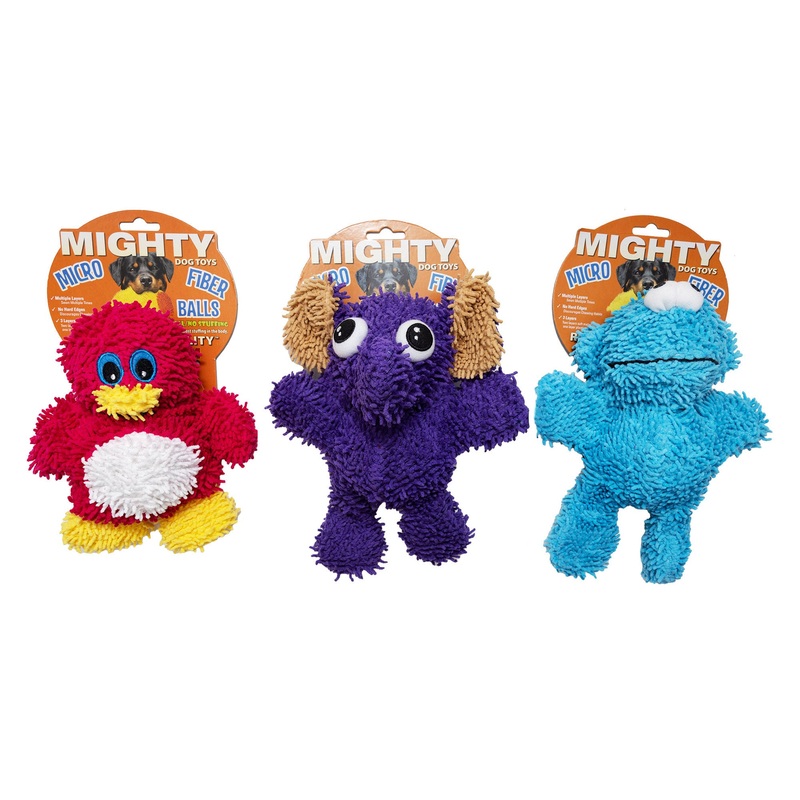 Micro Ball Durable Toys - 2 Size Options Blue Cookie Monster, Purple Elephant & Pink Penguin