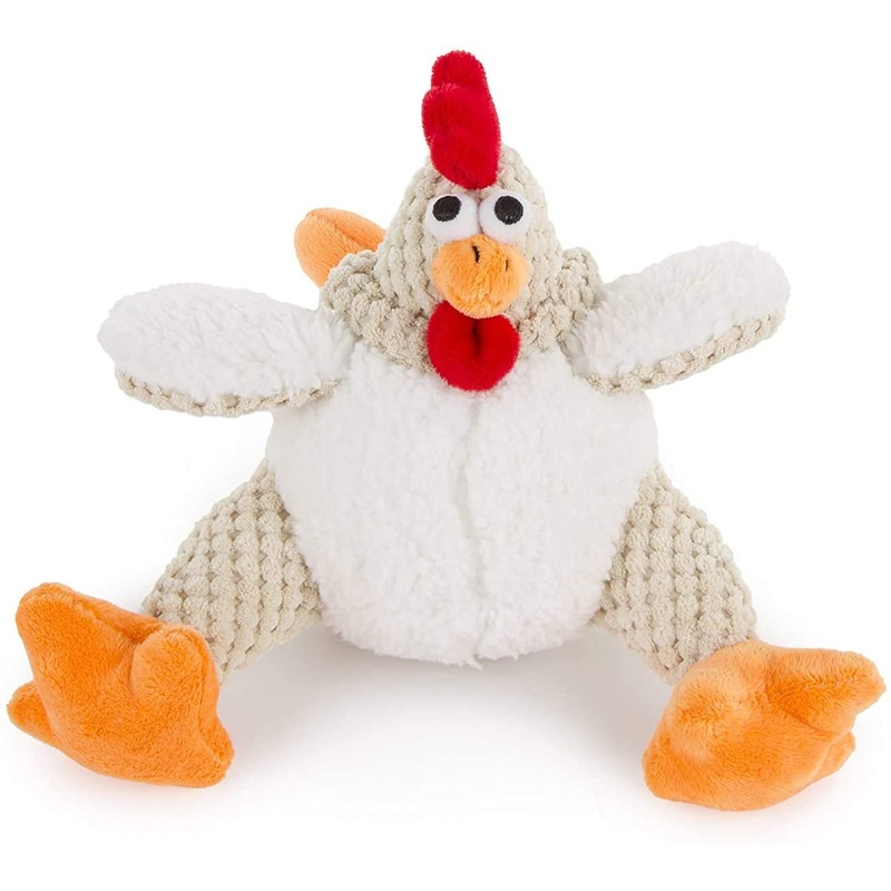 Checkers Chicken - Chew Guard Technology - Plush Squeaker Dog Toy - 3 sizes