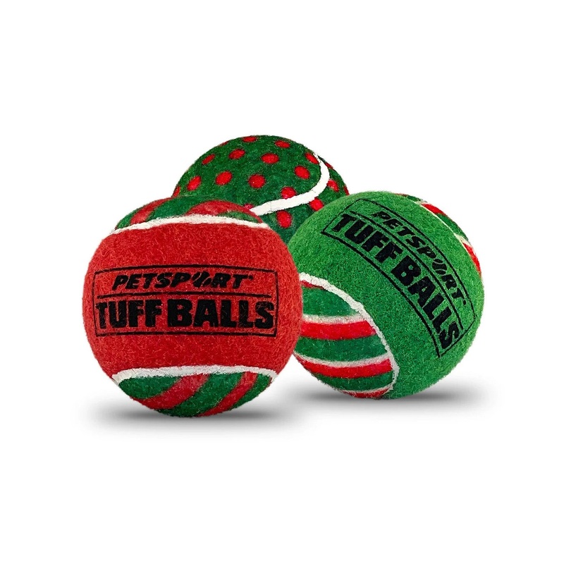 Christmas - Holiday 2.5" Tuff Ball Squeak 3pk