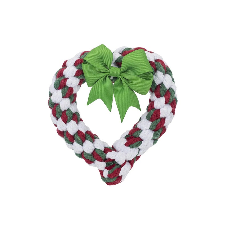 Christmas - Holiday Heart - Rope Dog Toy