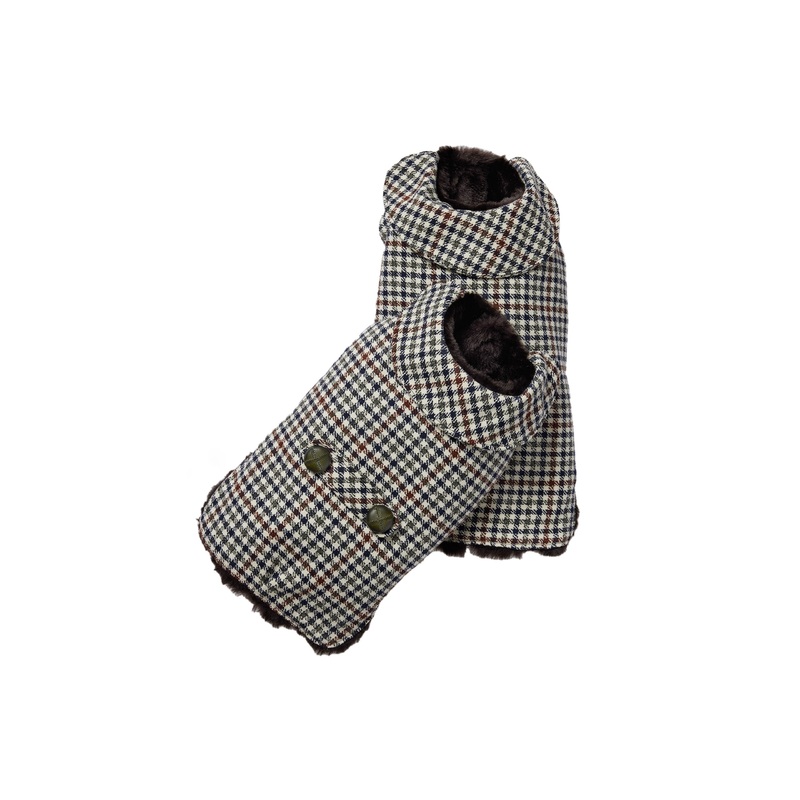 Couture Wool Coat - Blue, Brown & Green Plaid