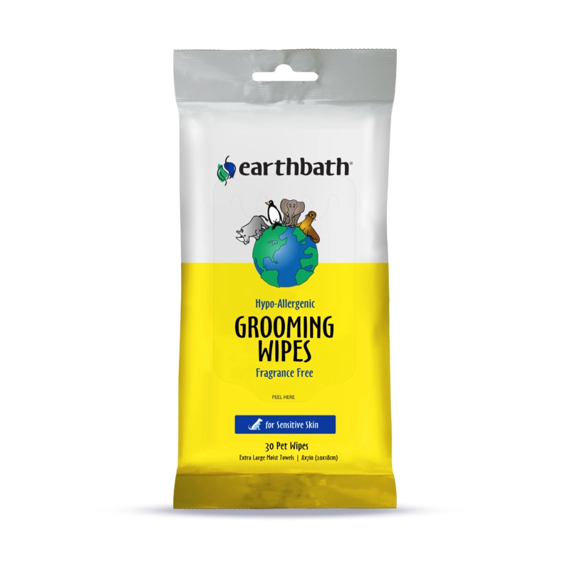 Grooming Wipes Travel Pack, Fragrance Free, Cleans & Conditions, 30 ct