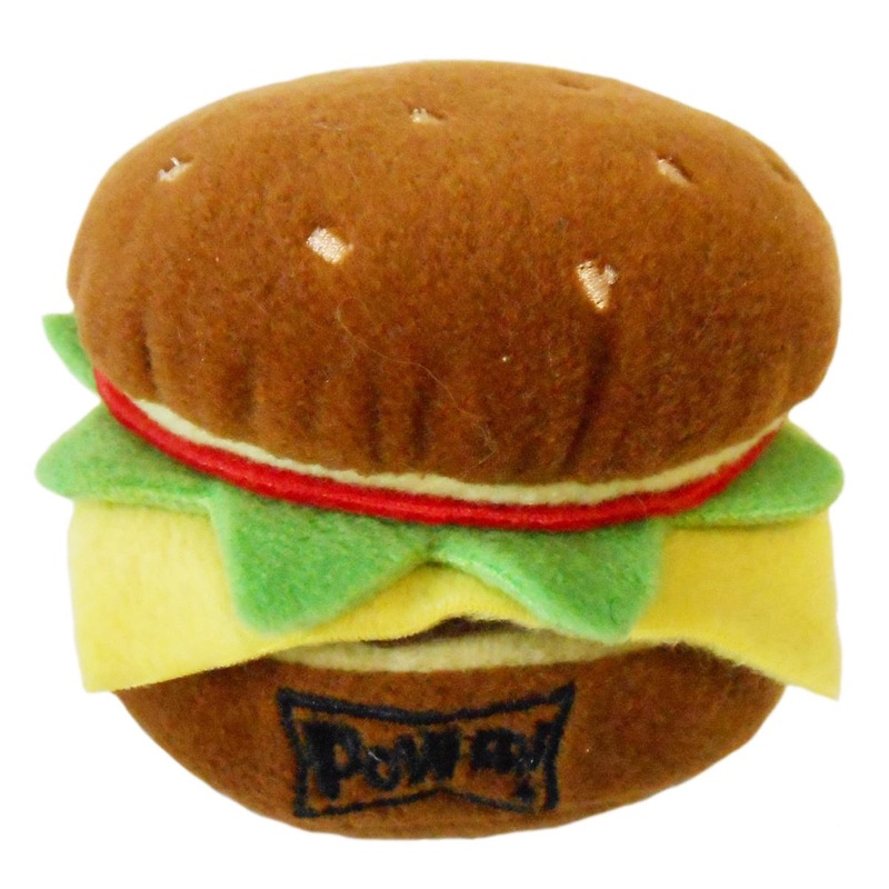 Hamburger Toy - Plush Toy - Squeaker Toy - 2 sizes