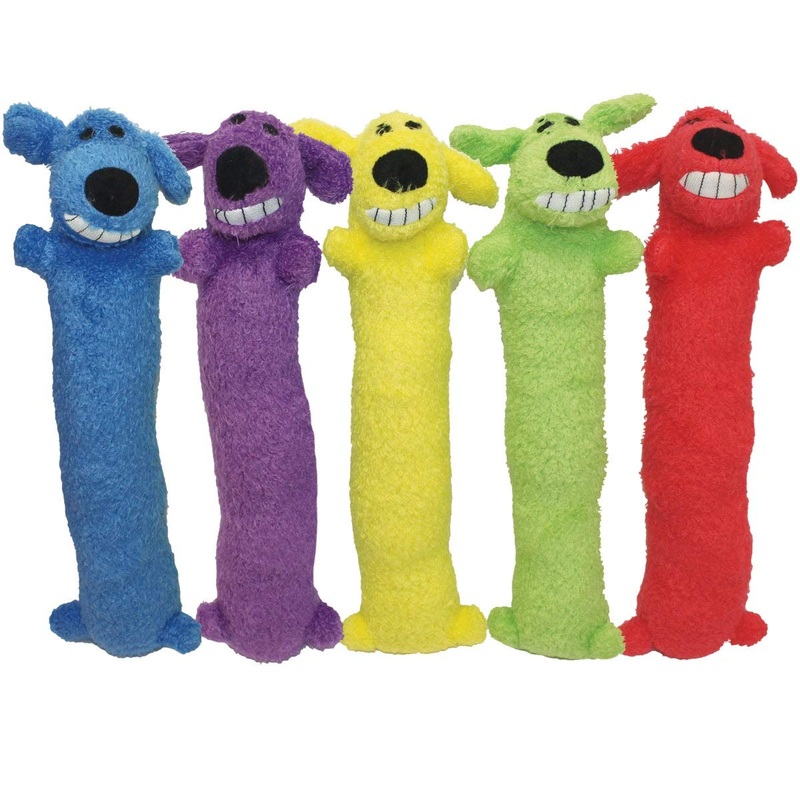 Loofa Dog Toy Assorted Colors