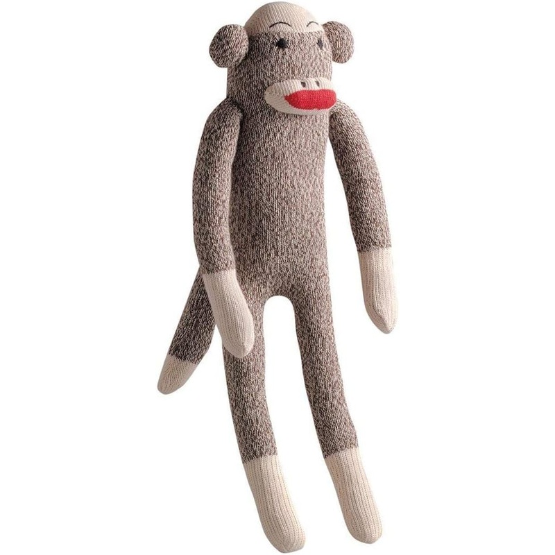 Sock Monkey Classic with Squeaker - Dog Toy