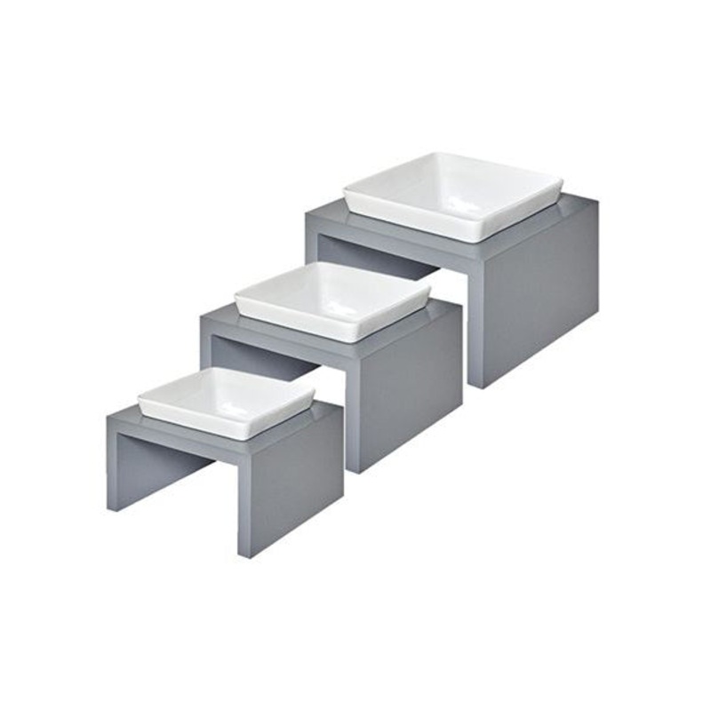 Artisan Moderno Gray Single Feeder - Wood
