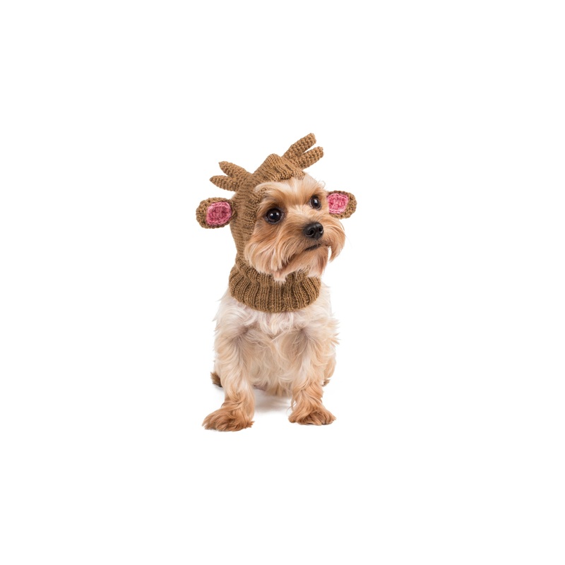 Christmas - Holiday Reindeer Alpaca Dog Hat