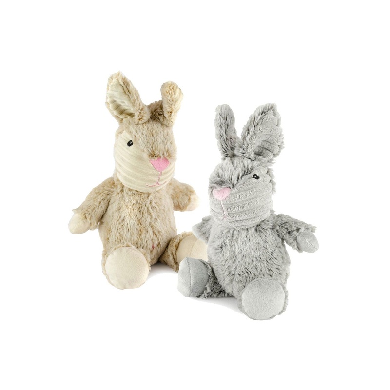 Cuddle Bunnies w/ Squeaker & Corduroy Trim - 2 Color Options - Dog Toy