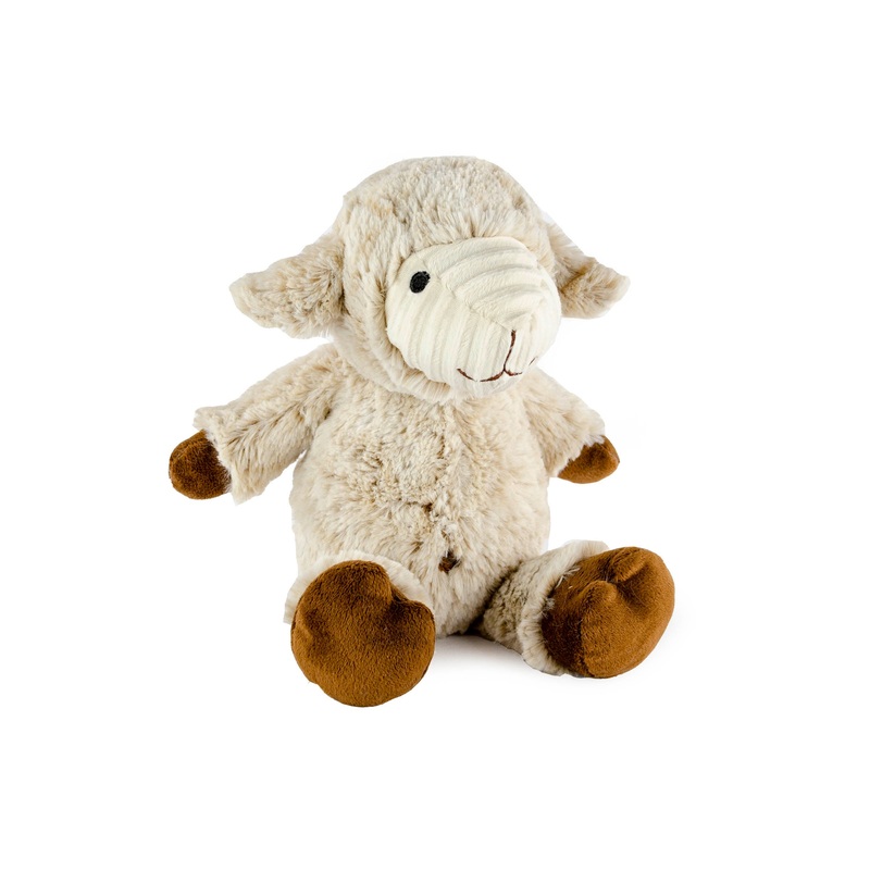 Cuddly Sheep wth Squeaker & Corduroy Trim - Dog Toy