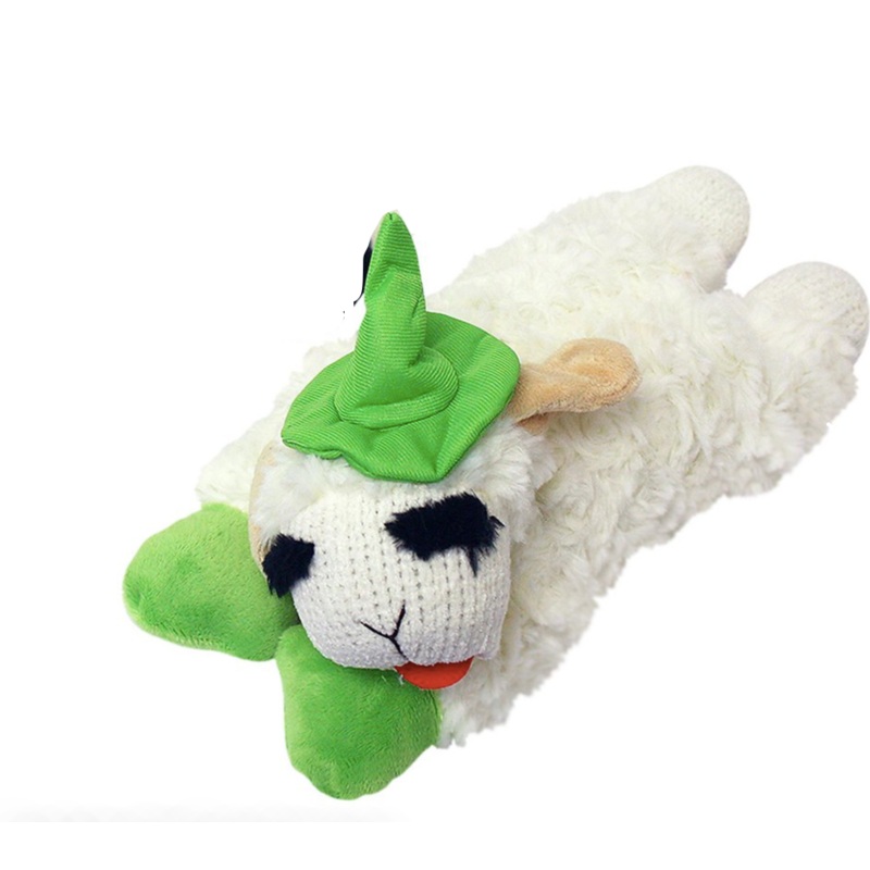 Halloween Lamb Chop Green, Orange or Black Witch - Dog Toy