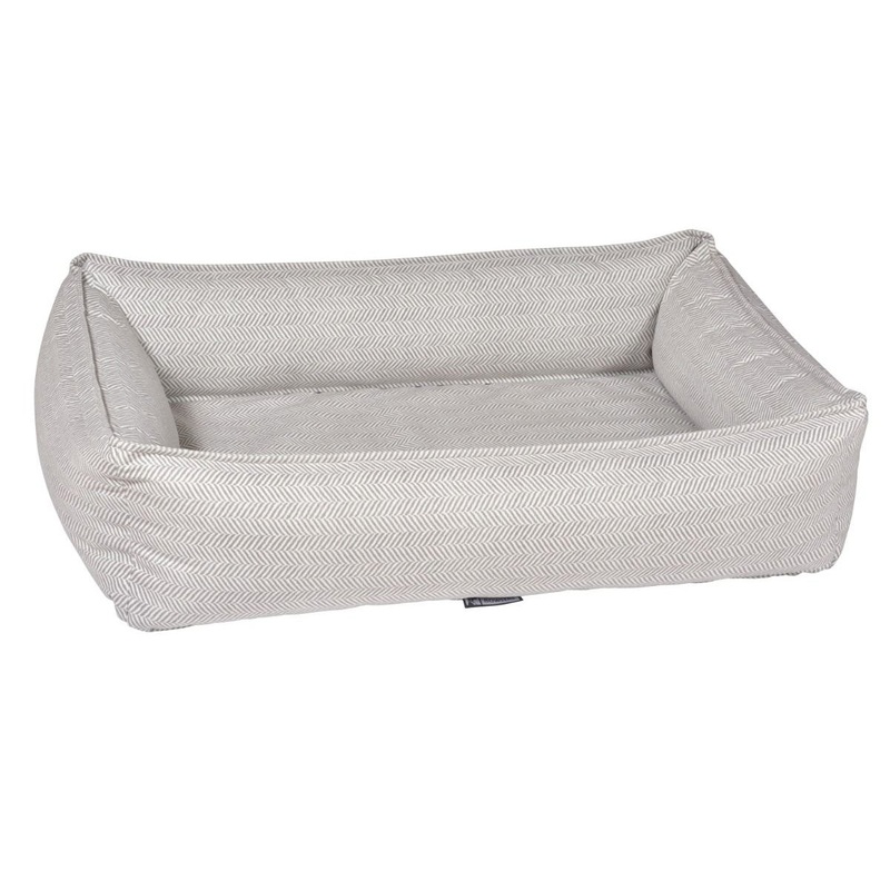 Lounger - Taupe Herringbone - Dog Bed