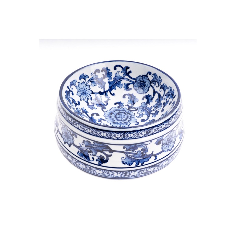 Blue Chinoiserie Large Dog Bowl