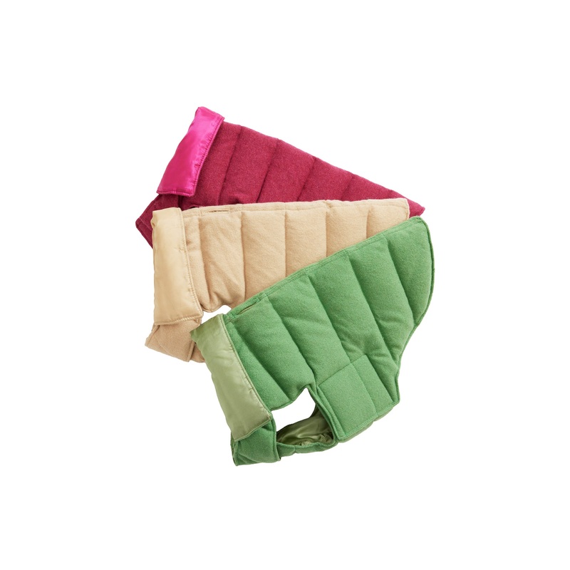 Cashmere Down Puffers - Cranberry, Oatmeal, Apple-green