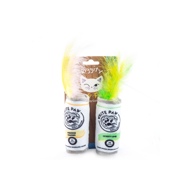 Cat Toy - White Paw (Mango & Lime) Organic Catnip Toy - 2 Pack