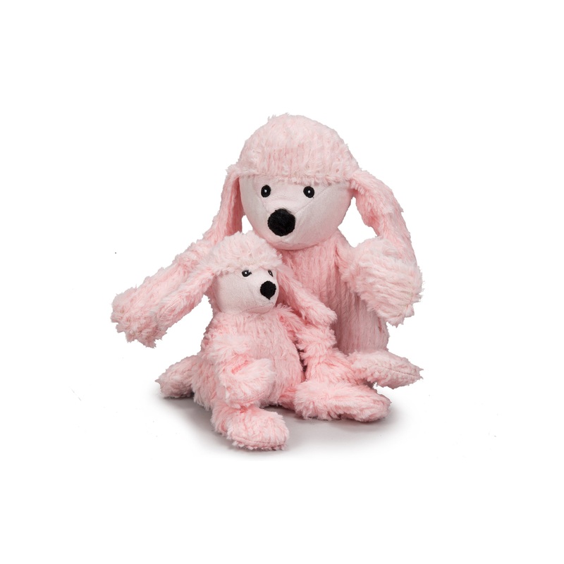 Dog Toy - Diva Pink Poodle Knottie Plush Dog Toy - 2 Size Options