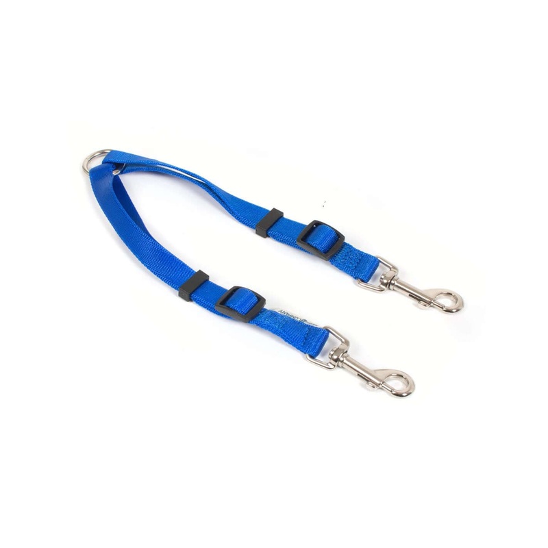 Farm Company Double ply nylon short leash with handle Blue - 25mm x 45 cm -