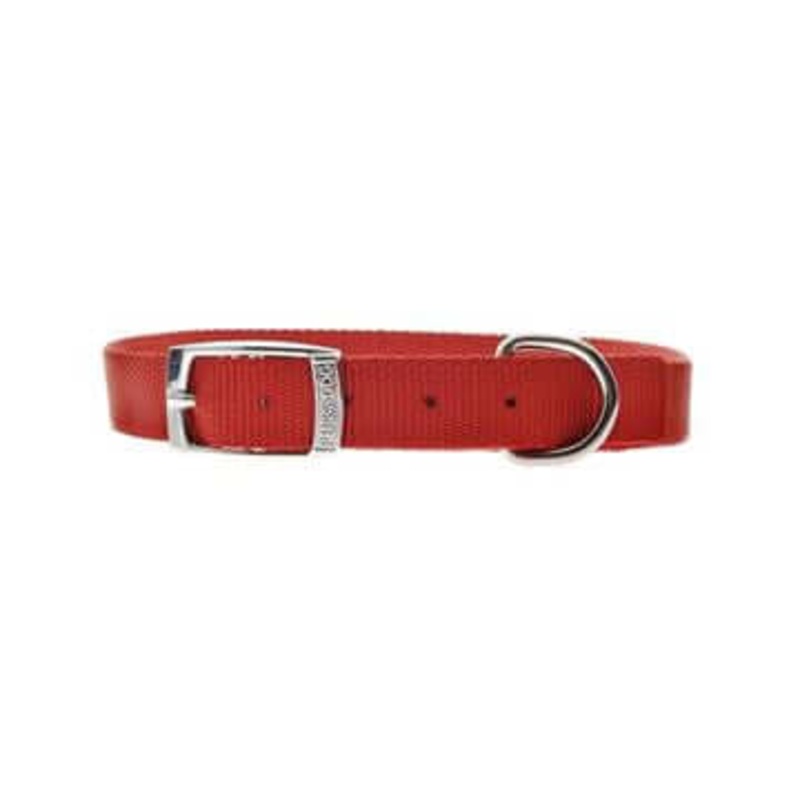 Ferribiella Nylon Collar w/Rhinestones 15mmx35cm Red