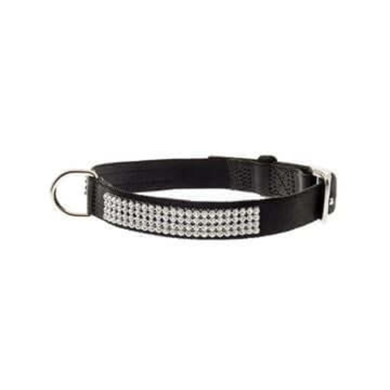 Ferribiella Nylon Collar w/Rhinestones 15mmx40cm Black