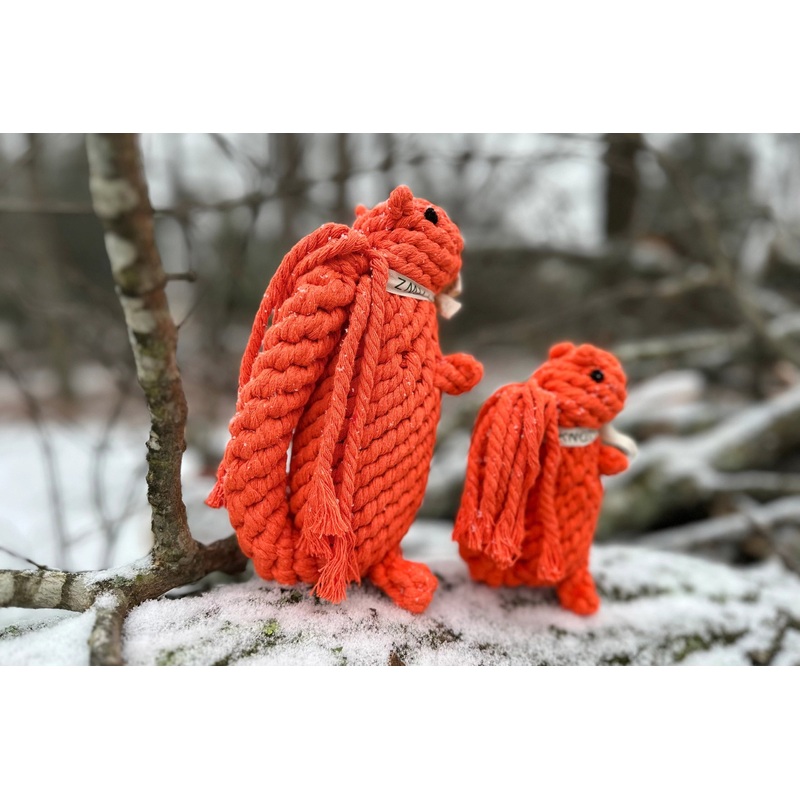 Handmade Eco-Squirrel Rope Toys - Dog Toy