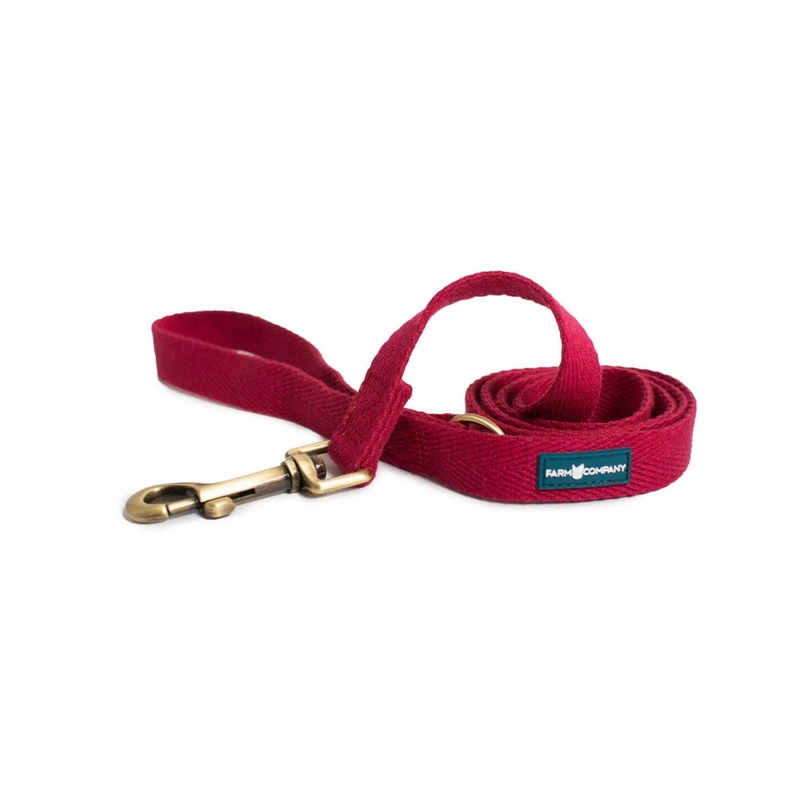 Farm Company Green Soybean Leash Burgundy - L/XL 2.5x120cm -