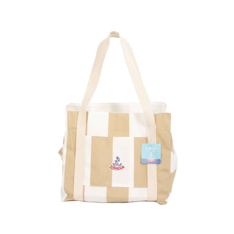 Farm Company Sailing Pet Collection Carrier Bag Made in Italy white/beige 38x22x30cm -