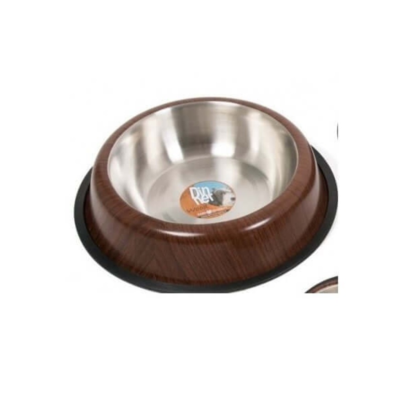Farm Company WOOD stainless steel anti skid bowl - 22 cm 1,80 L