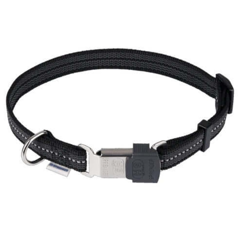 Herm Sprenger Adjustable Collar - reflecting, black, 30-45 cm / 12-18" -