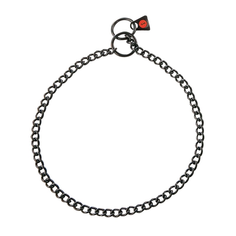 Herm Sprenger Collar Round Links - Stainless Steel Black 2.0mm 40cm /16" -