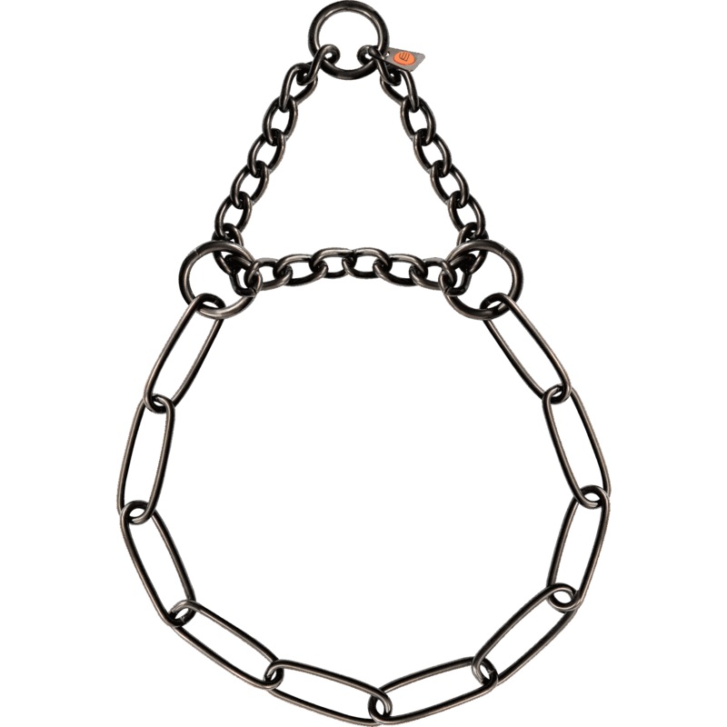 Herm Sprenger Collar with Limited Traction - Stainless Steel Black 3.0mm 61cm / 24" -