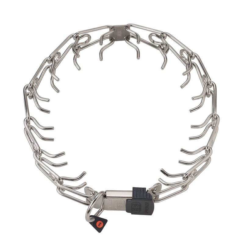 Herm Sprenger ULTRA-PLUS Training Collar with Center-Plate and ClicLock - Stainless Steel 2.25mm 40cm / 16" -